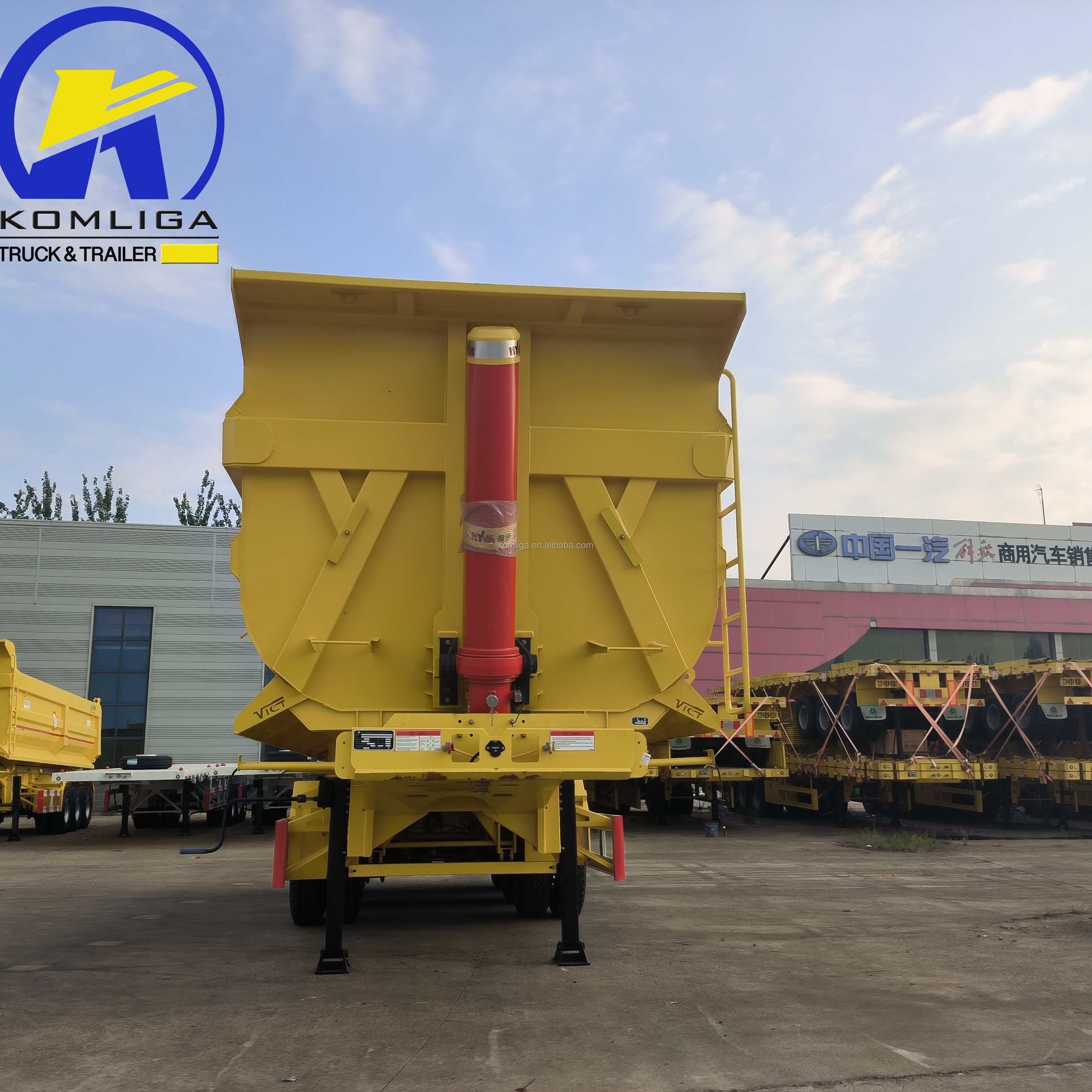 New 3 Axles 4 Axles 80 Tons Atv Dump Trailer 7 X14 Dump Trucks Trailer for Guinea