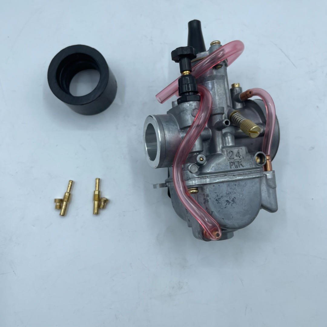 Keihin PWK24 2-Stroke Racing Flat Side Carburetor 24mm ATV Carb Iron Material