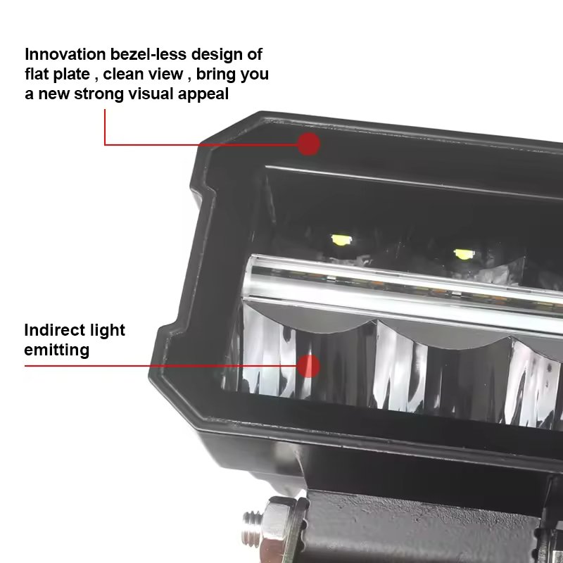 4.5 Inch 30w Led Work Light 12-80V Amber White Lens Drl Position Driving Lights Waterproof for Truck Jeep Tractor Truck Atv
