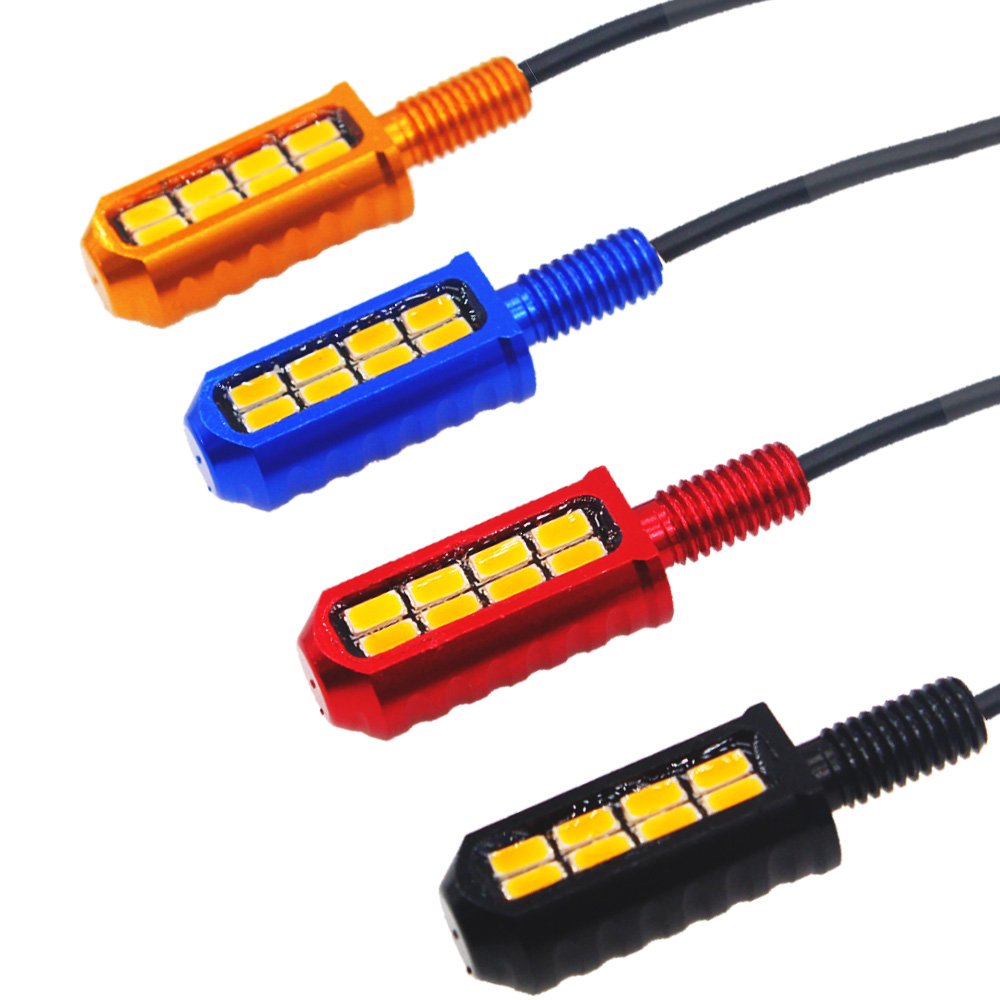 12V Motorcycle License Plate Light Lamp 8 LED Waterproof Screw Bolt Lights for Car Truck ATV Motorcycle Bike
