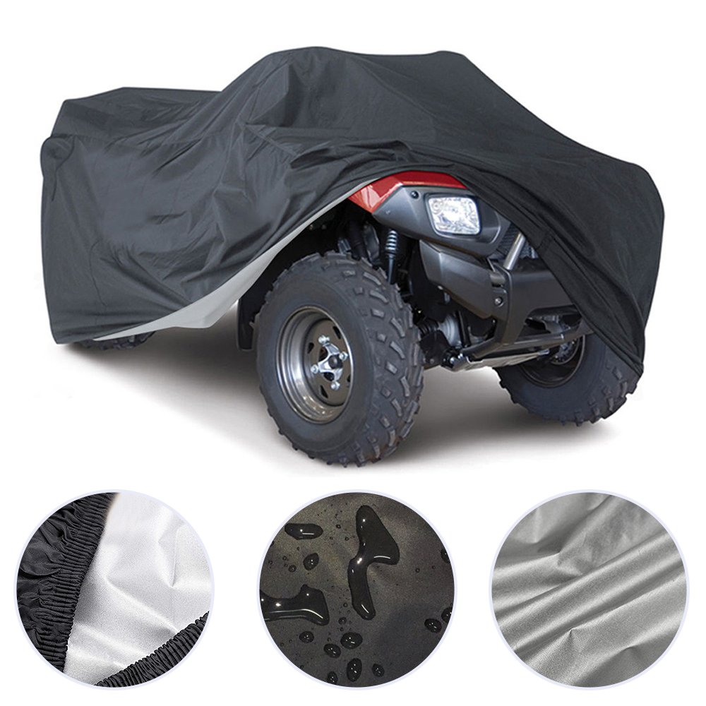 HOTO Protection Waterproof Quad ATV Cover All Weather 4 Wheeler 4x4 Cover UTV Part Universal Fit 210D Oxford ATV Covers in Stock