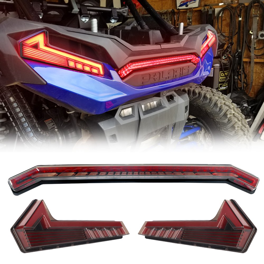 2024 Newest RED/Smoke UTV ATV Led Tail Light Rear Brake Lights for RZR 2017-2023 Sportsman 850 XP1000