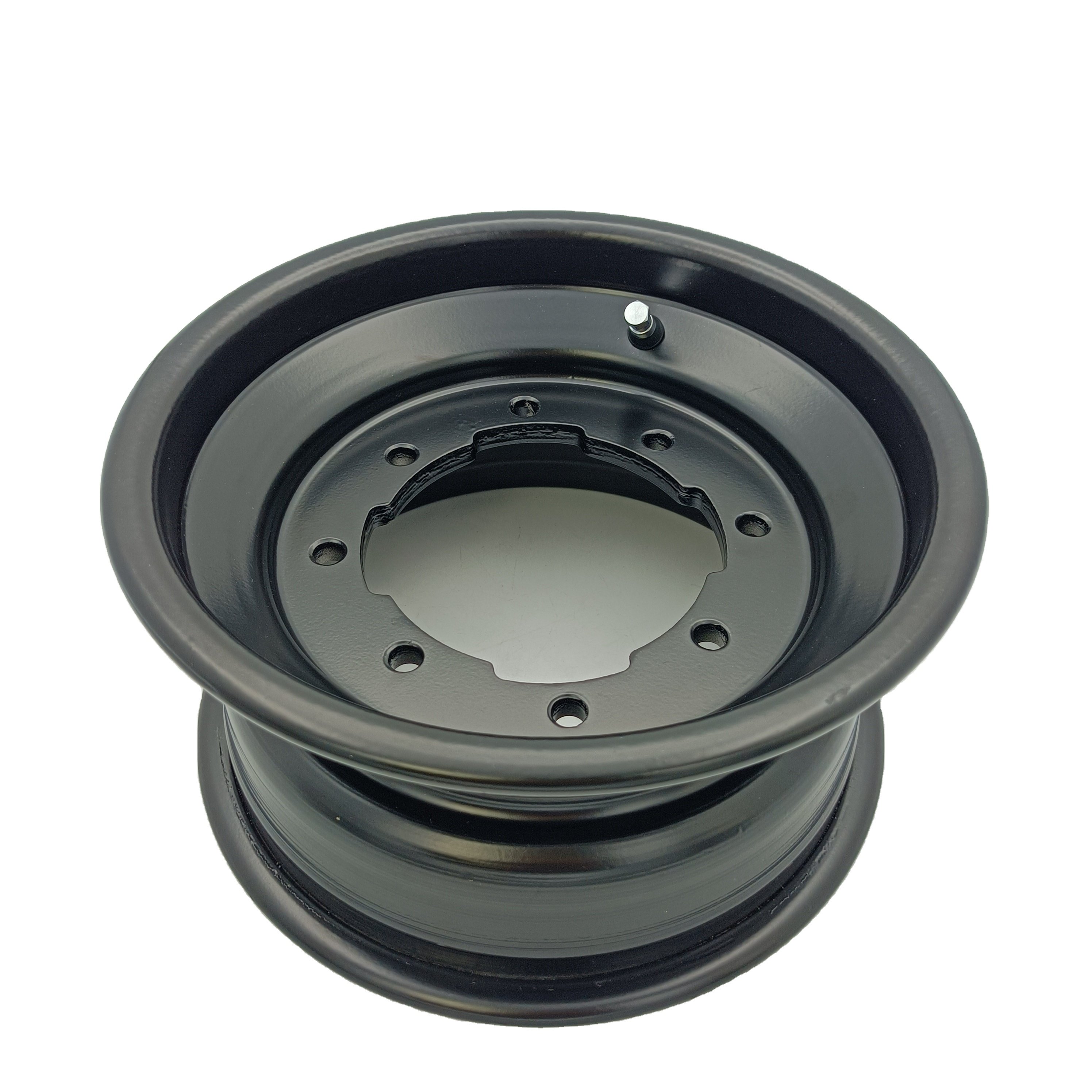 Quad Rims 10 Inch 3+2 Dual Bolt Pattern 4/144.8/156 Rolled Lip Black Atv Wheels for raptor Banshee Ltz 400