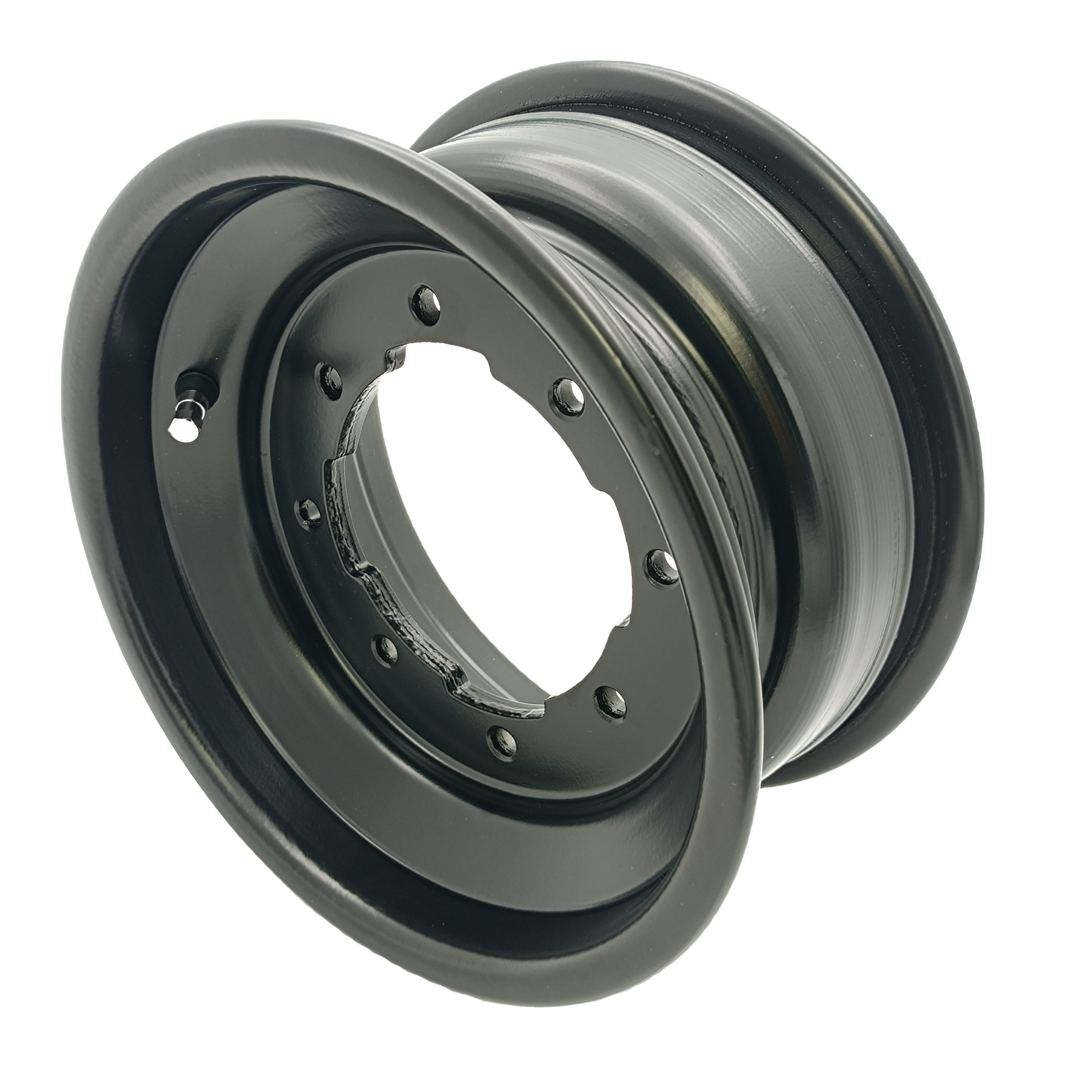 Quad Rims 10 Inch 3+2 Dual Bolt Pattern 4/144.8/156 Rolled Lip Black Atv Wheels for raptor Banshee Ltz 400