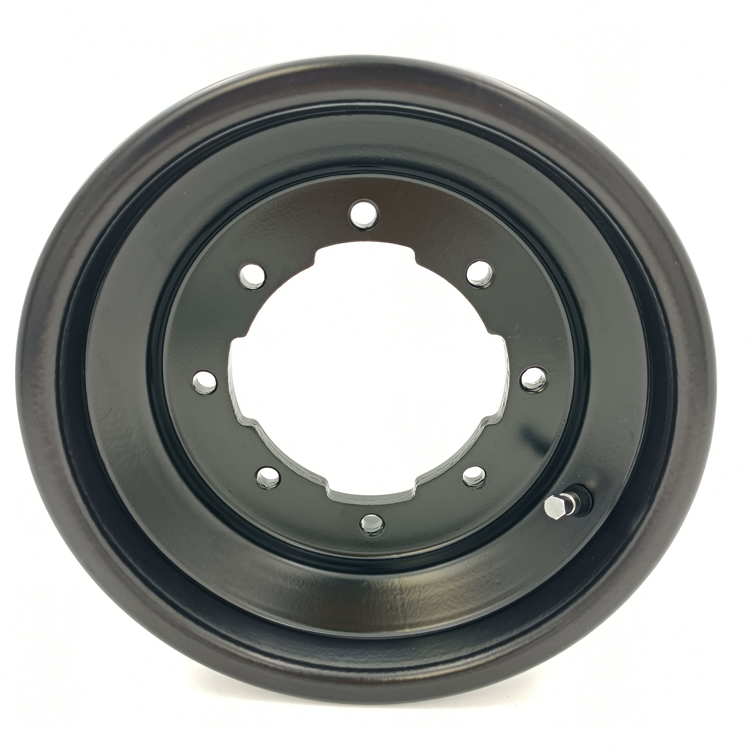 Quad Rims 10 Inch 3+2 Dual Bolt Pattern 4/144.8/156 Rolled Lip Black Atv Wheels for raptor Banshee Ltz 400