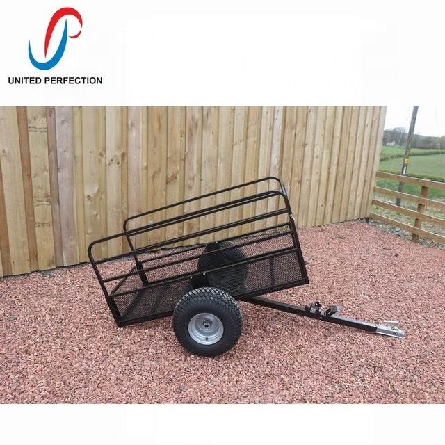 Best Price Heavy Load ATV Mesh Trailer Small Utility Farm Dump With Foldable Sides Low MOQ Steel ATV Trailer