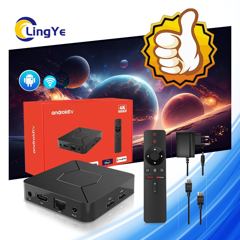 Lingye 4K HD Q5 Set-top Box Network Android 10.0 OS Android Tv Box 4k HD Android Dual Band Wifi 2+8GB Media Player IPTV Box