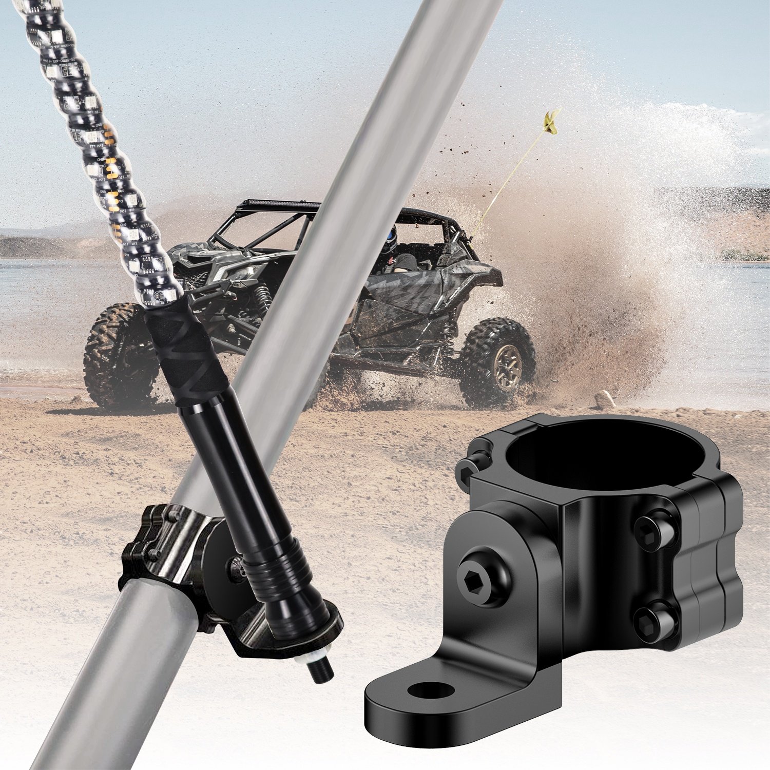 360 Degree 1.75" to 2" Inch Bull Bar Roll Bar Clamp Roll Cage Clamps Mount for ATV UTV