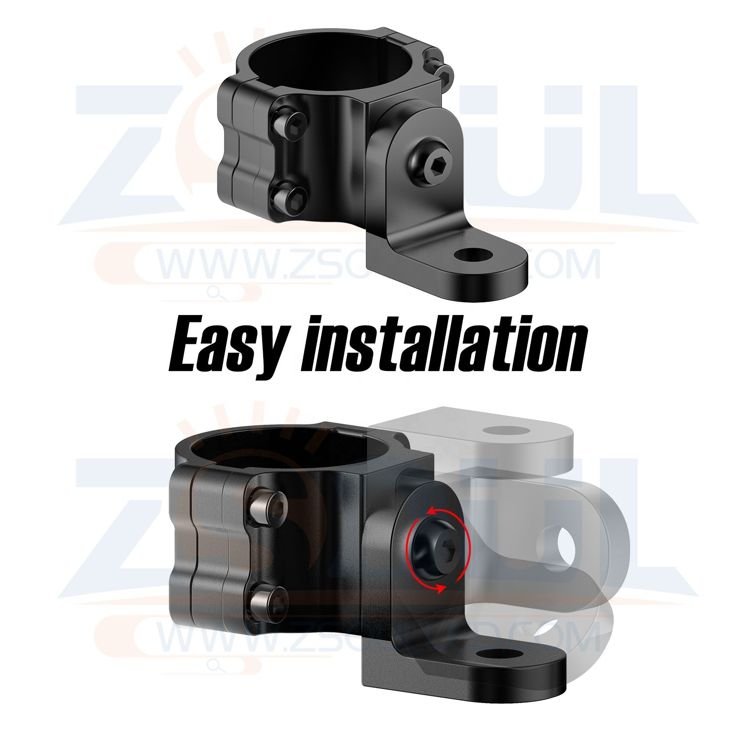 360 Degree 1.75" to 2" Inch Bull Bar Roll Bar Clamp Roll Cage Clamps Mount for ATV UTV