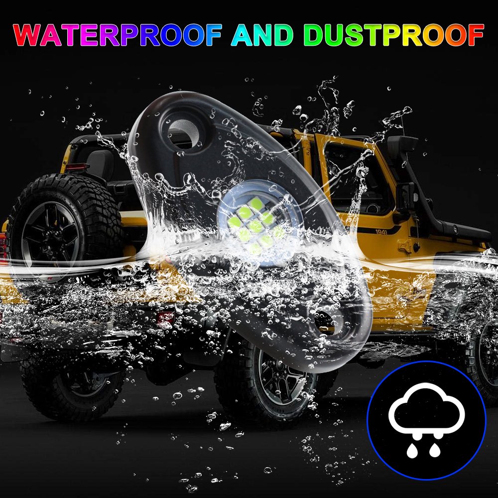 High Quality Underbody Trail Rig Light Waterproof Single Color LED Rock Lights Chassis Light for Car Truck UTV ATV SUV Off Road