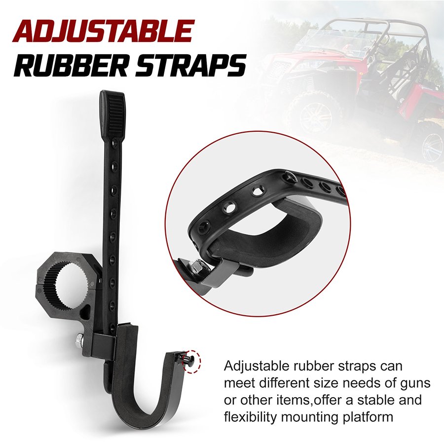 High Quality 1.75" 2 Inch Adjustable Universal ATV UTV Gun Holder Mount Rack