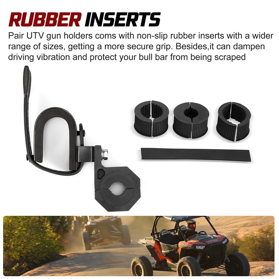 High Quality 1.75" 2 Inch Adjustable Universal ATV UTV Gun Holder Mount Rack