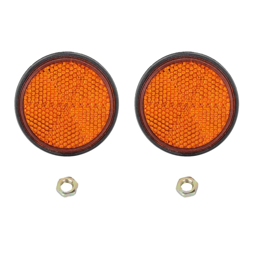 Orange Round Reflector Round Reflector Universal Motorcycle Bike Red Reflector
