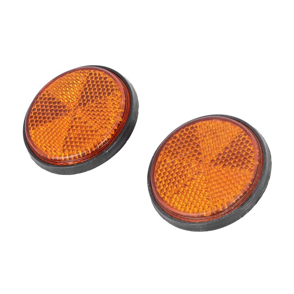 Orange Round Reflector Round Reflector Universal Motorcycle Bike Red Reflector