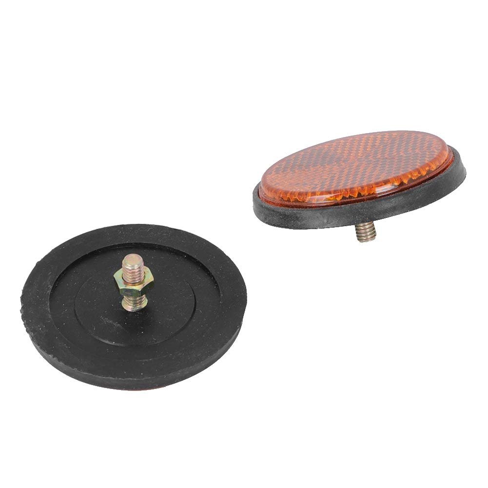 Orange Round Reflector Round Reflector Universal Motorcycle Bike Red Reflector