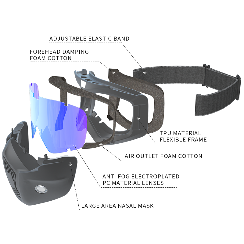 Yijia Optical Outdoor Dirt Bike Glasses MX Goggles Motocross ATV Goggles Motorcycle Goggles Cycling Sunglass for Men