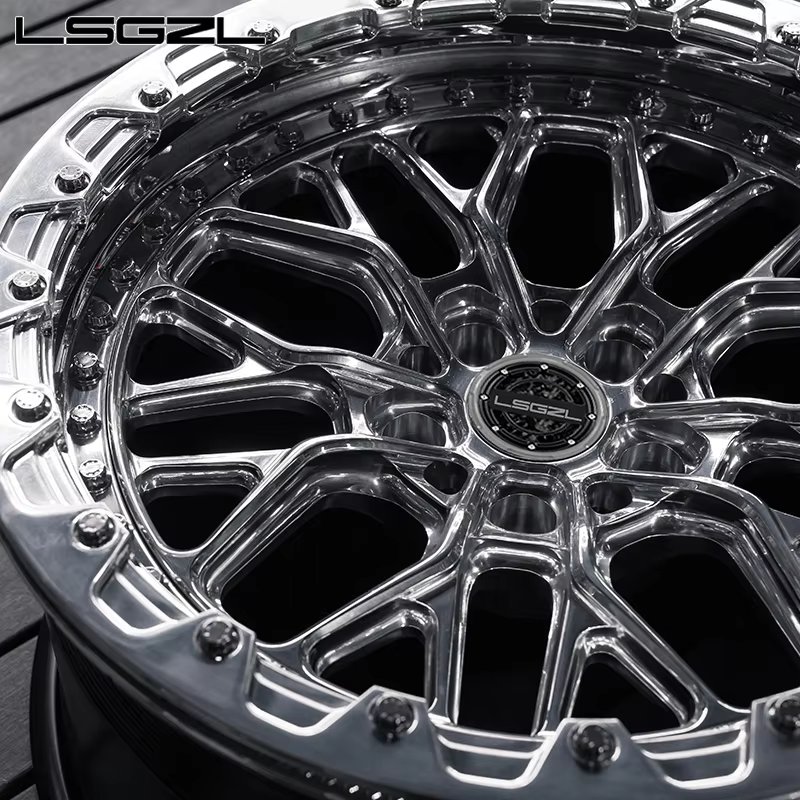 LSGZL Custom Beadlock Forged Wheel 18 20 22 24 26 Inch 5x114.3 5X120 6X139.7 Car Rim for ATV&UTV Mercedes corvette Land Rover