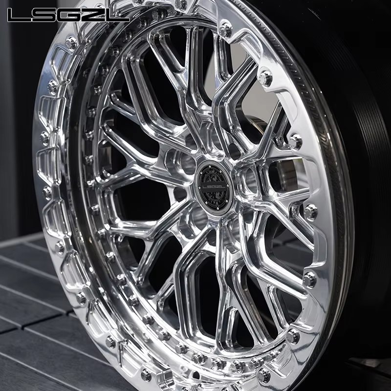 LSGZL Custom Beadlock Forged Wheel 18 20 22 24 26 Inch 5x114.3 5X120 6X139.7 Car Rim for ATV&UTV Mercedes corvette Land Rover