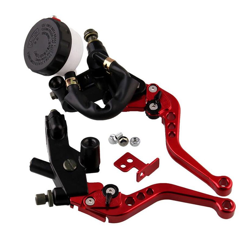 7/8" 22mm CNC Aluminum Motorcycle Brake Clutch Master Cylinder Lever Reservoir Universal Adjustable ATV for Yamaha Honda Suzuki