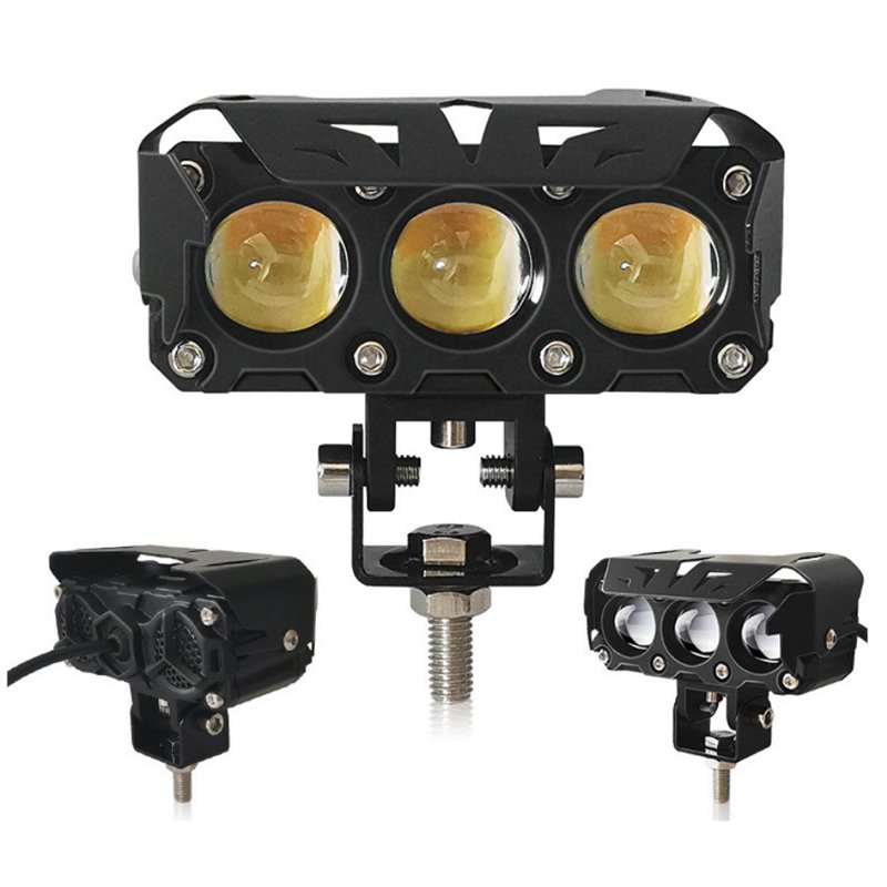 60W 6000LM Yellow White High Low Beam 12V 3000K 6000K 3 Projector Lens Fog Driving Light for Tuck ATV SUV DRL Light Headlight