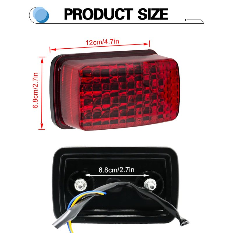 Hot Sale Red Lens LED Brake Tail Light for Yamaha Viking Bruin Wolverine 350 660 450 UTV ATV