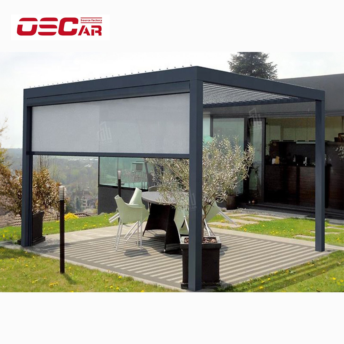 Customized Patio Covers Aluminum Alloy Pergola Gazebo Canopy For Garden Deck Backyard In Uk Usa