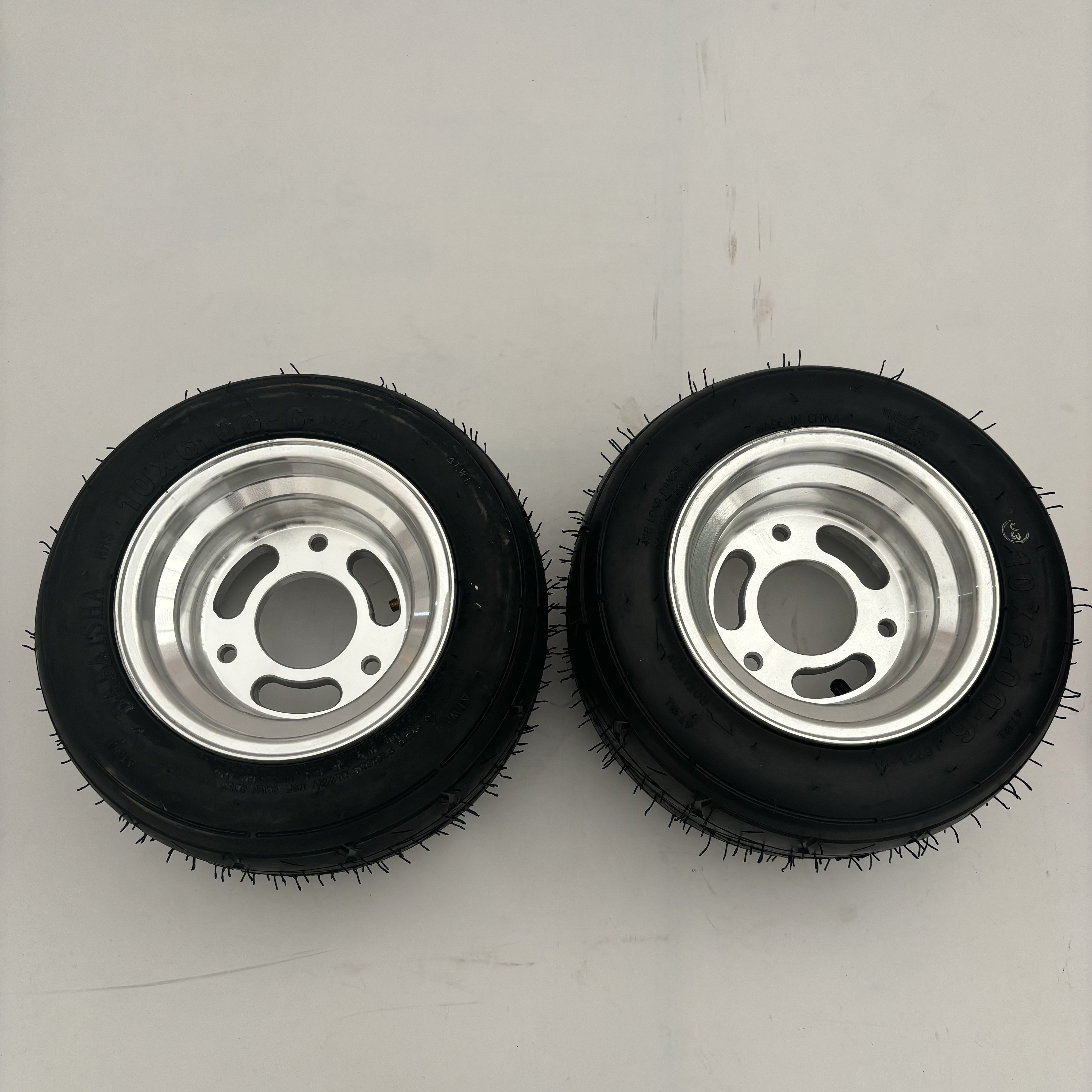 Wholesale 10*6.00-6 City Road Widened Vacuum Tyres with 6 Inch Aluminum Alloy Rim Wheel for City Motorcycles Electric Scooter