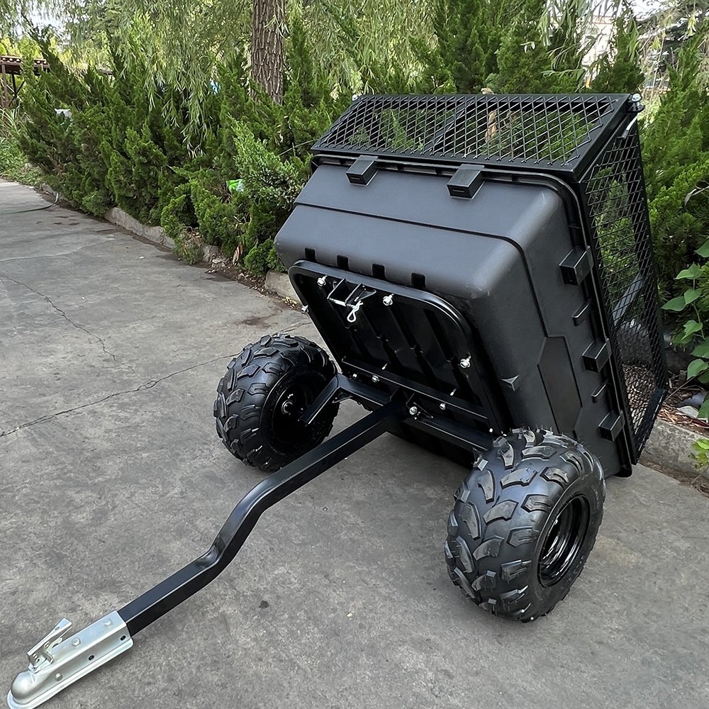 Heavy Duty Durable Sturdy Truck Car Motorcycle Tow-Behind Transport Atv Trailer Dump Cart With 2 Wheels