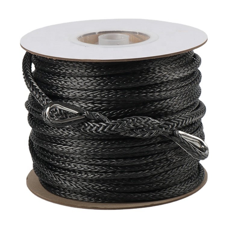 10mm 12mm Dyneema/UHMWPE Fiber Braided Synthetic Winch Rope for 12V ATV UTV Pulling Towing