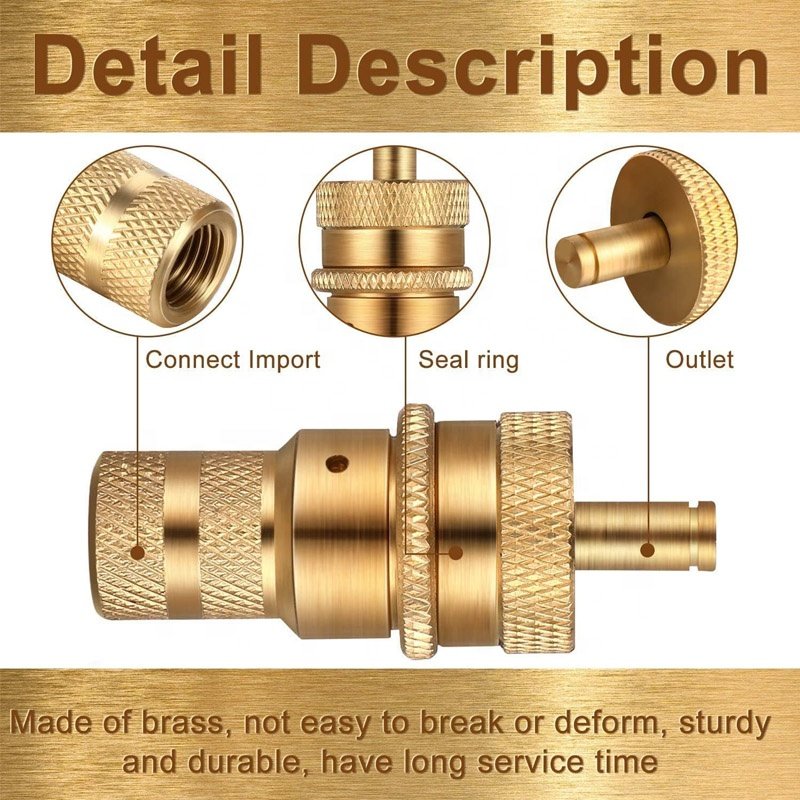 Offroad Tire Deflator Brass Air Down Tyre Deflators Accessories Universal for Car Truck Motorcycle and ATV Tires