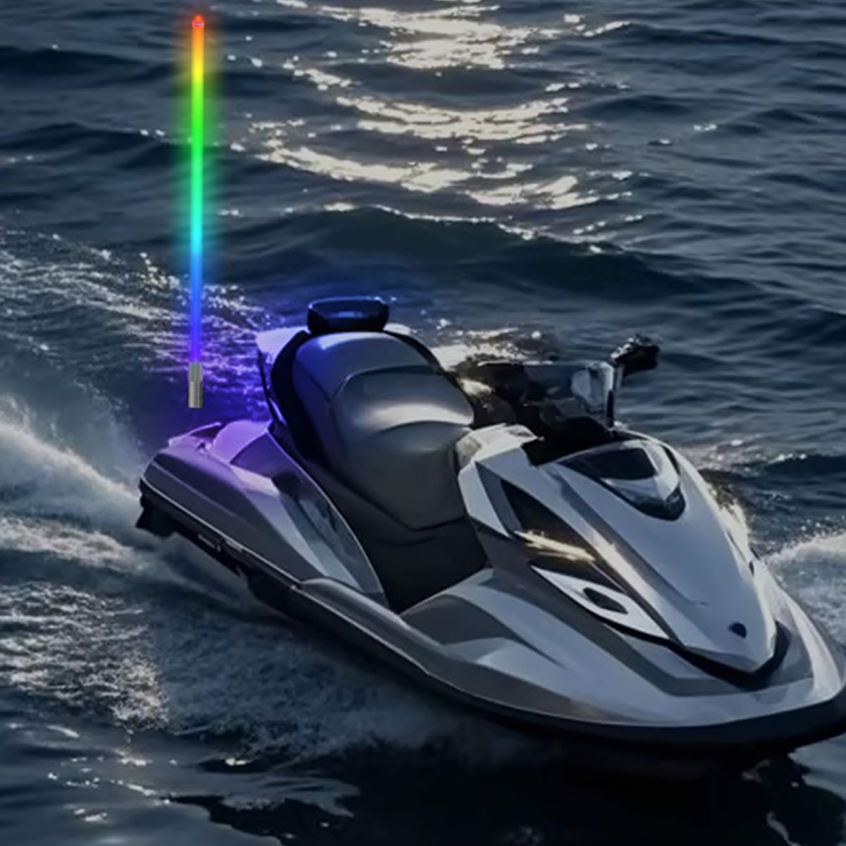 12V Waterproof Led Flag 1 in 1 App Control Colorful Ambient Light for Motorcycle Boat Off-road ATV Daytime Running Light Drl