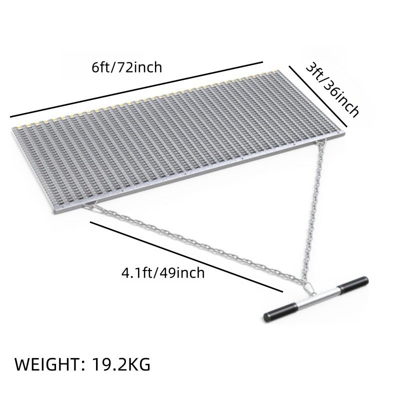 Heavy Duty 3x3ft/6x3ft Stainless Steel Drag Mat ATV/UTV Hand Drag Pad for Tractors New or Used