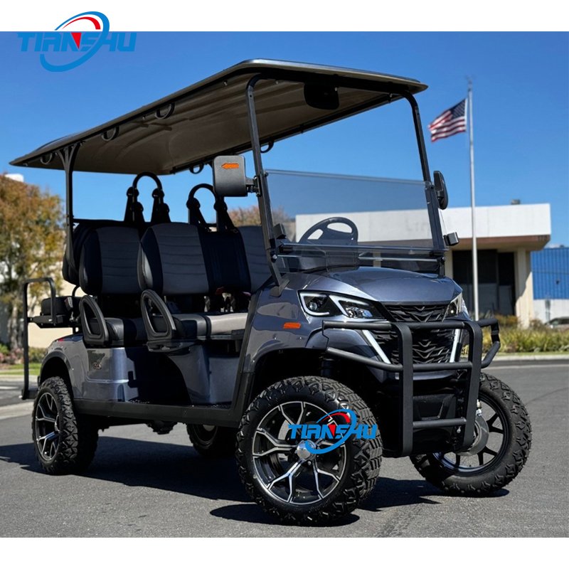 New Energy Vehicle ATV UTV 6 Seats Club Car 48v 72v for Sale TS EVOLUTION Golf Carts Golf Club Electric Vehicle