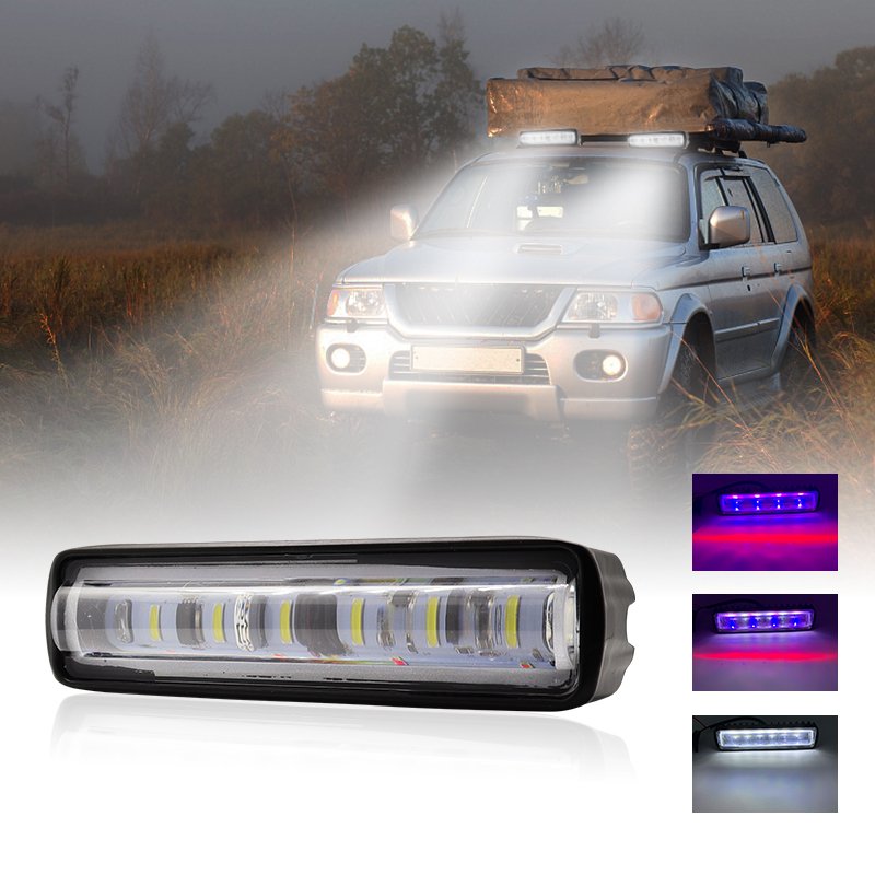 7 Inch 18W LED Car Work Light High Bright Spotlight White Blue Red Driving Fog Lamp for Off-road Automobile Truck ATV SUV Boat