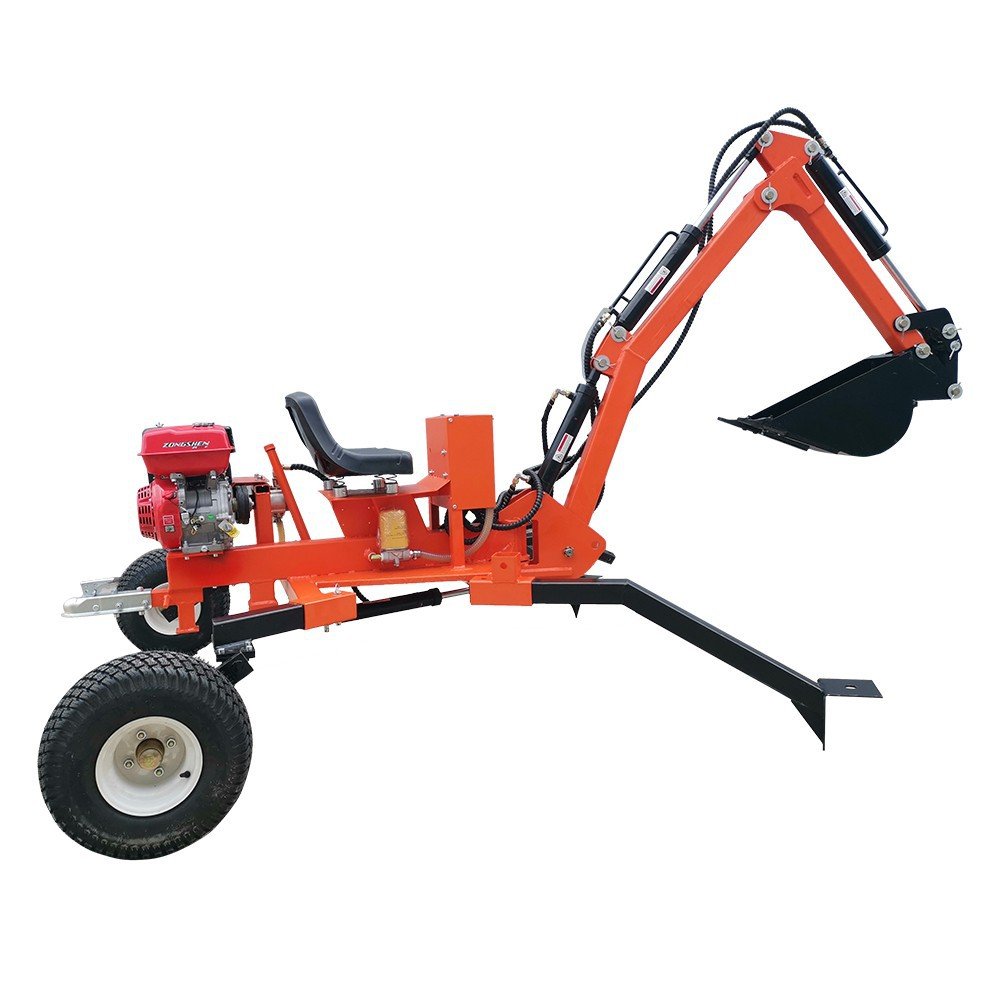13.5hp 15hp Gasoline Engine Power Towable ATV Backhoe