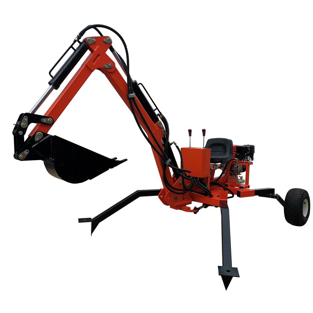 13.5hp 15hp Gasoline Engine Power Towable ATV Backhoe