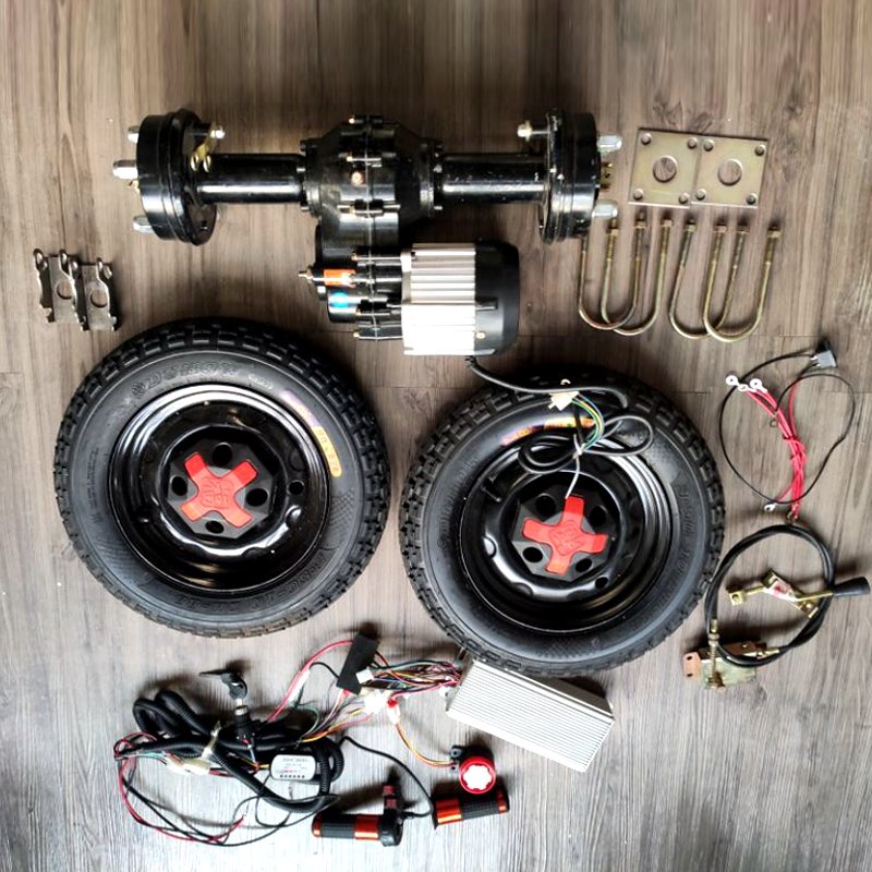 Electric Tricycle Four Wheel Car Utv Atv 800w 1200w 1500w 2000w Rear Axle Motor Electric Conversion Kit