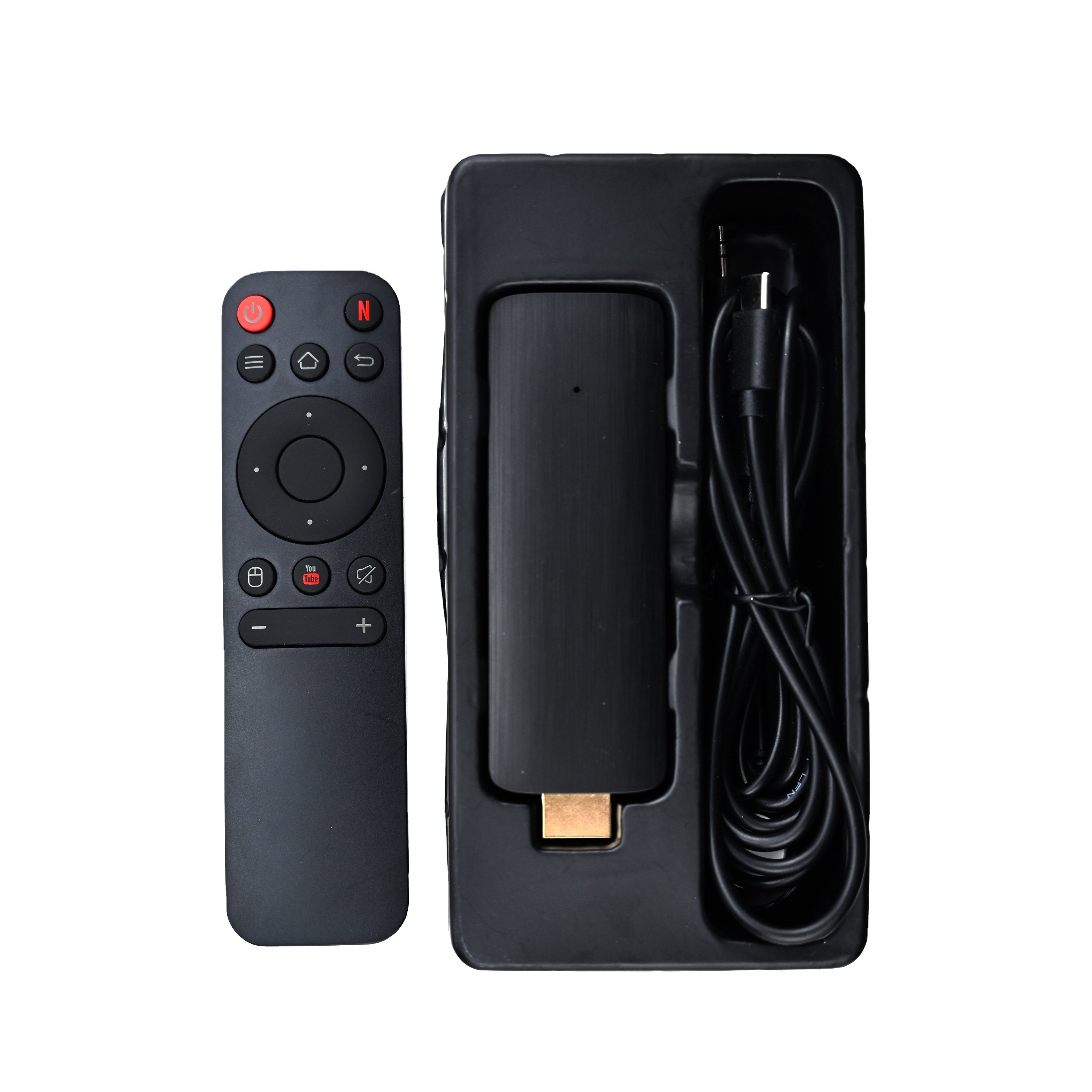 Android 10 HD MI Streaming TV Stick with Dual WiFi 4K IPTV & ATV Plastic Silicon Keypad 1-Year Warranty-Android TV Stick