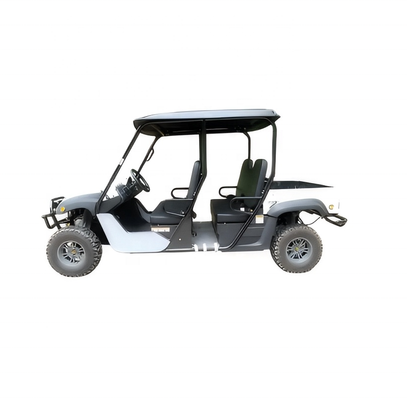 EEC approved electric 4WD four wheel drive UTV 4 seats with cargo tray Europe homologation L7E COC 2WD/4WD switch direct factory
