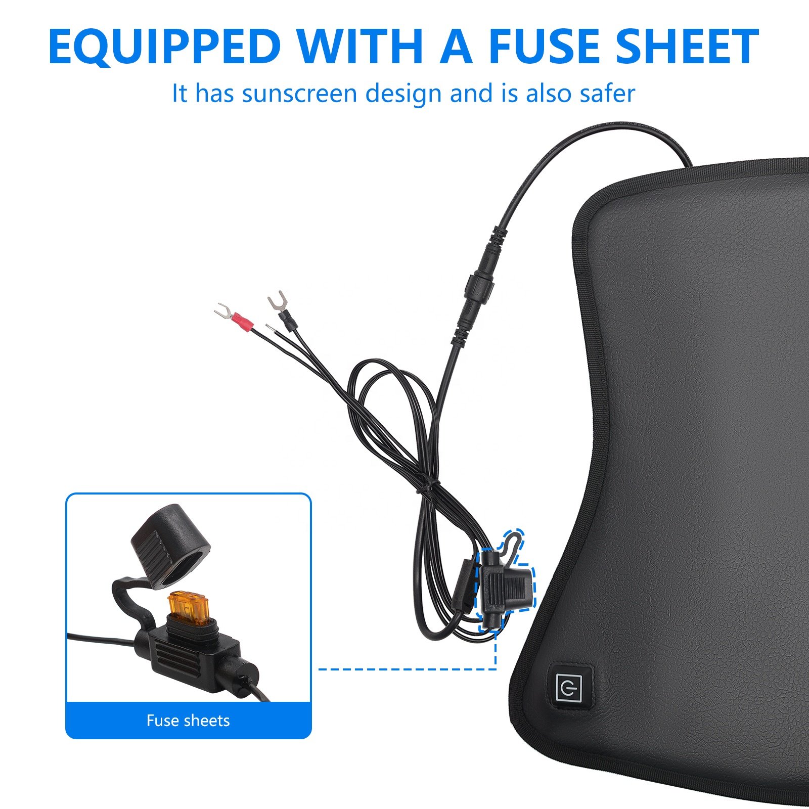 Waterproof ATV 12v Heated Seat Cushion Heater Control Switch Heated Seats for Motorcycle