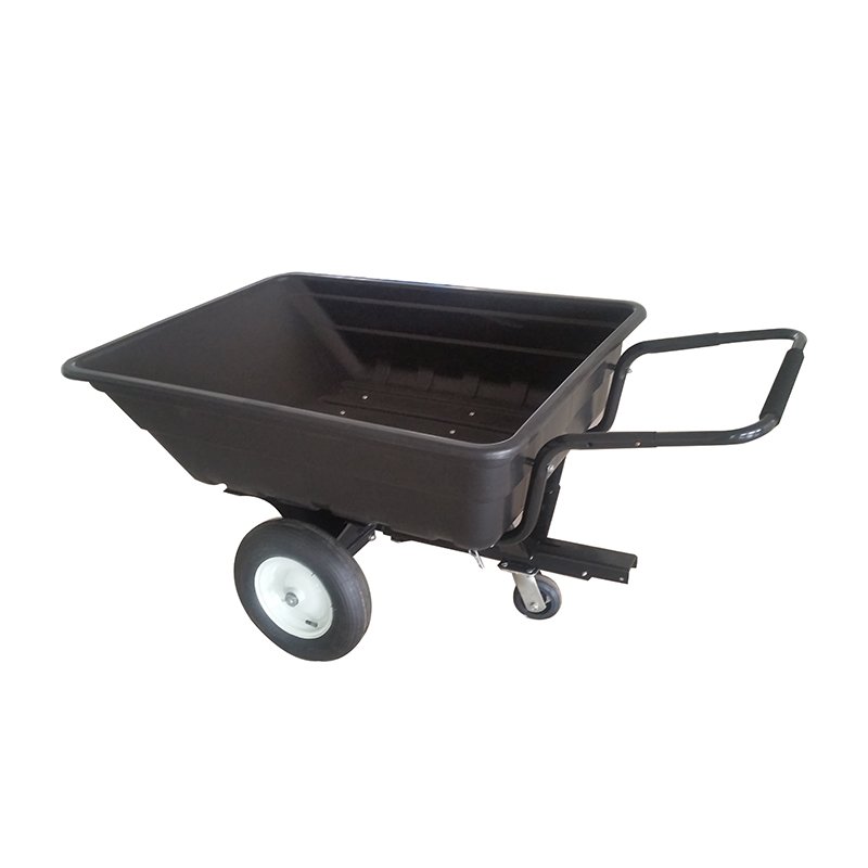 Black Color 200kg Heavy Duty Plastic ATV Dump Trailer Cart