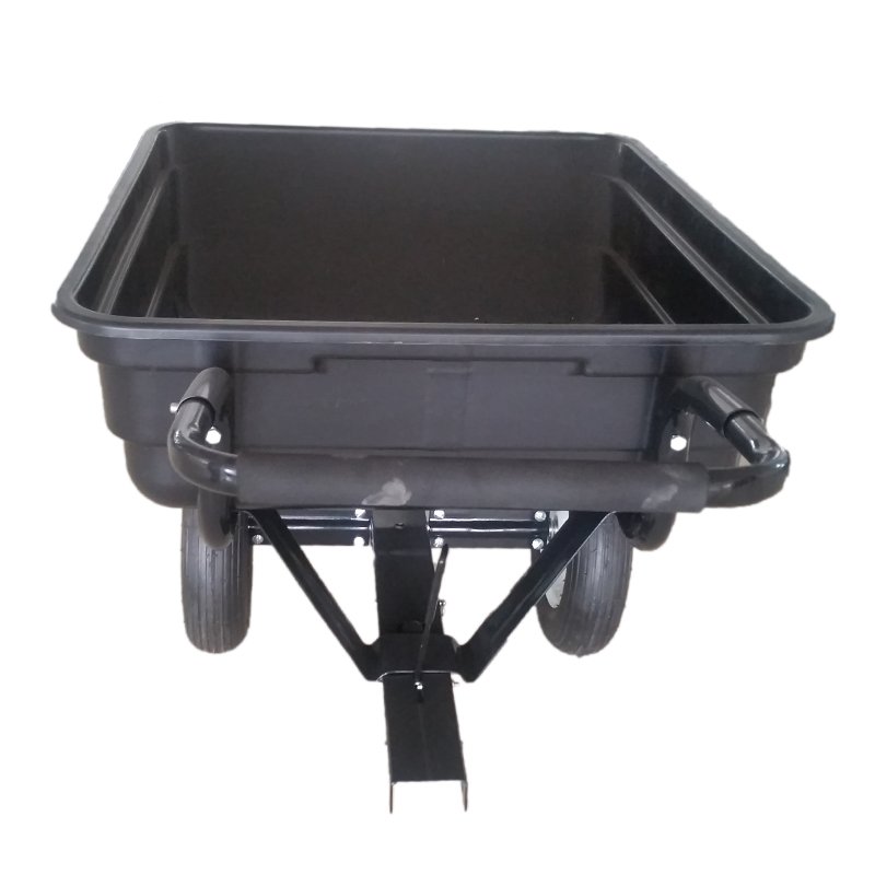 Black Color 200kg Heavy Duty Plastic ATV Dump Trailer Cart