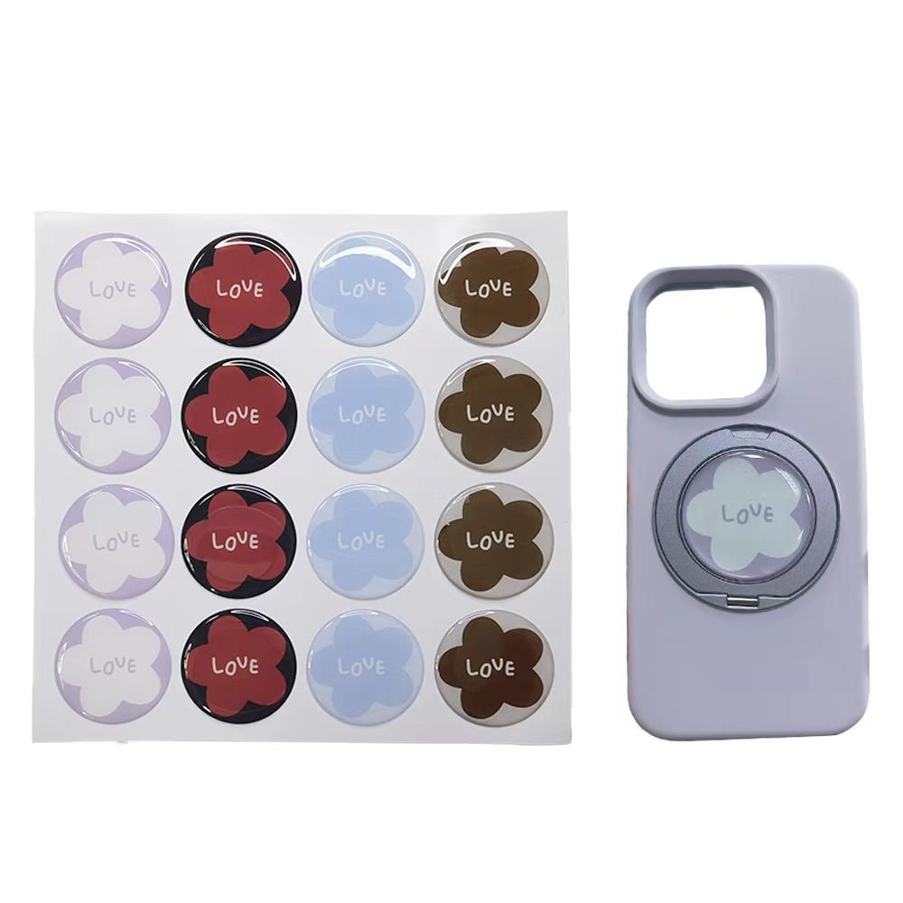Wholesale Phone Stand Decoration Stickers Custom 3D Epoxy Stickers Smooth Touch Decal Funny Designs Phone Case Back Stickers