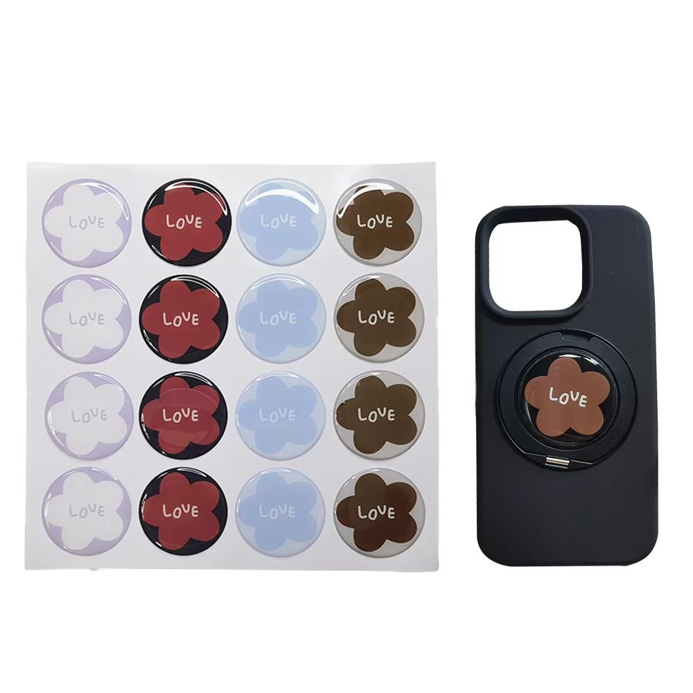 Wholesale Phone Stand Decoration Stickers Custom 3D Epoxy Stickers Smooth Touch Decal Funny Designs Phone Case Back Stickers