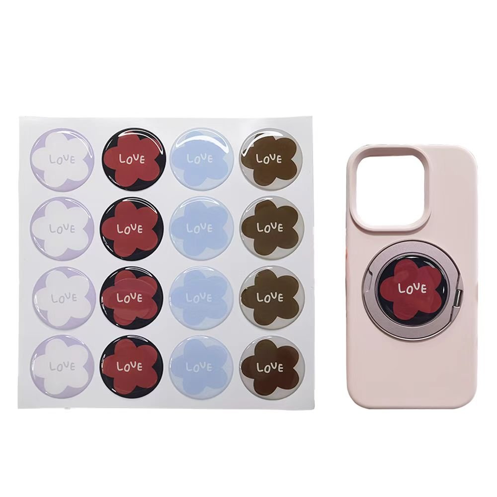 Wholesale Phone Stand Decoration Stickers Custom 3D Epoxy Stickers Smooth Touch Decal Funny Designs Phone Case Back Stickers