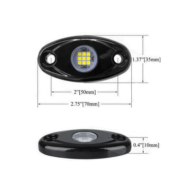 9W LED Rock Lights Kit LED IP67 Waterproof Chassis Light for Car Truck ATV SUV Off-road Boat Ambient Light Luz De Ambiente