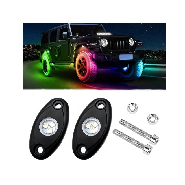 9W LED Rock Lights Kit LED IP67 Waterproof Chassis Light for Car Truck ATV SUV Off-road Boat Ambient Light Luz De Ambiente