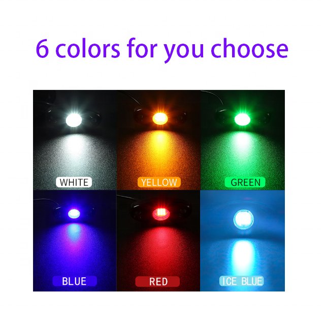 9W LED Rock Lights Kit LED IP67 Waterproof Chassis Light for Car Truck ATV SUV Off-road Boat Ambient Light Luz De Ambiente