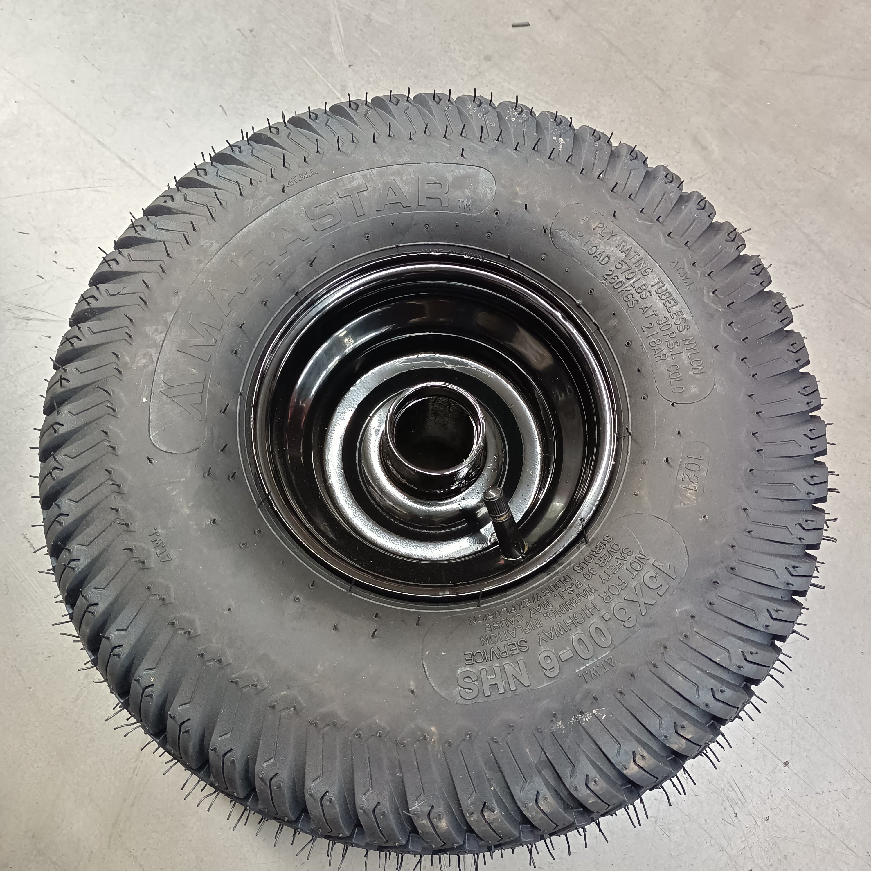 15x6.00-6 Inch Rubber Pneumatic Inflatable Wheel Pneumatic Rubber Tire Lawn Mower Wheel