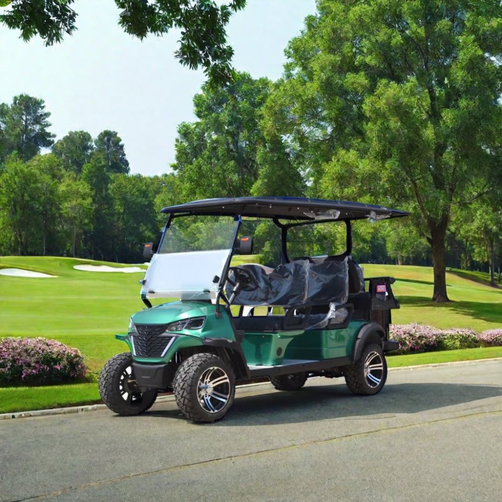 CE Approved 4 Wheel 4 Seater Electric Golf Buggy Adult Utility Vehicle Club Car ATV 72V Lithium Battery Electric Golf Cart